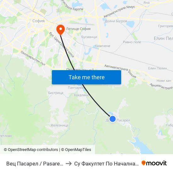 👋 Вец Пасарел / Pasarel Hydroelectric Plant (0421) to Су Факултет По Начална И Предучилищна Педагогика map