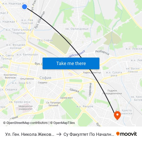 Ул. Ген. Никола Жеков / Gen. Nikola Zhekov St. (1898) to Су Факултет По Начална И Предучилищна Педагогика map