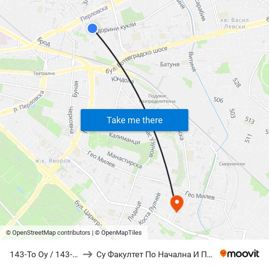 143-То Оу / 143-Th School (166) to Су Факултет По Начална И Предучилищна Педагогика map