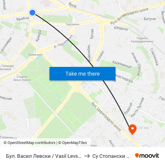 Бул. Васил Левски / Vasil Levski Blvd. (0298) to Су Стопански Факултет map