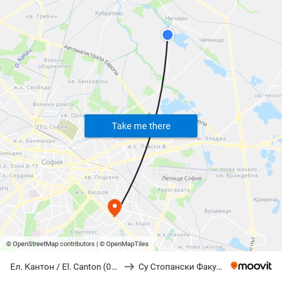 Ел. Кантон / El. Canton (0560) to Су Стопански Факултет map