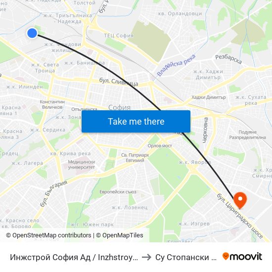 Инжстрой София Ад / Inzhstroy Sofia Jsc (0756) to Су Стопански Факултет map