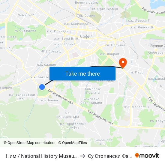 Ним / National History Museum (2458) to Су Стопански Факултет map