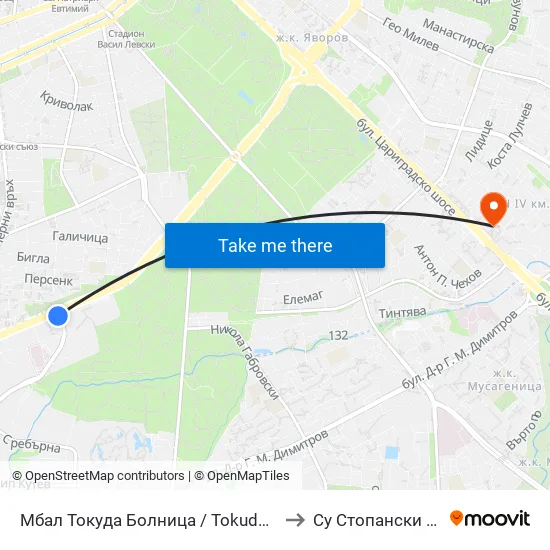 Мбал Токуда Болница / Tokuda Hospital (2777) to Су Стопански Факултет map