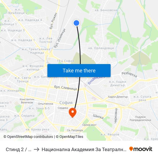Стинд 2 / Stind 2 (0551) to Национална Академия За Театрално И Филмово Изкуство Кръстьо Сарафов map