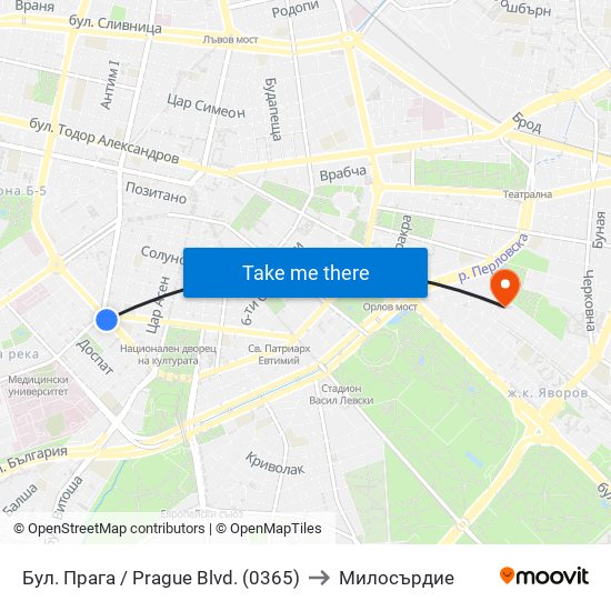 Бул. Прага / Prague Blvd. (0365) to Милосърдие map