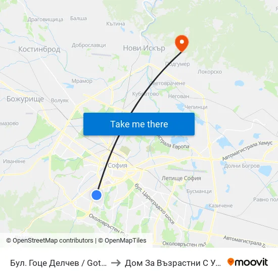 Бул. Гоце Делчев / Gotse Delchev Blvd. (0308) to Дом За Възрастни С Умствена Изостаналост map