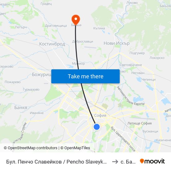 Бул. Пенчо Славейков / Pencho Slaveykov Blvd. (0356) to с. Балша map
