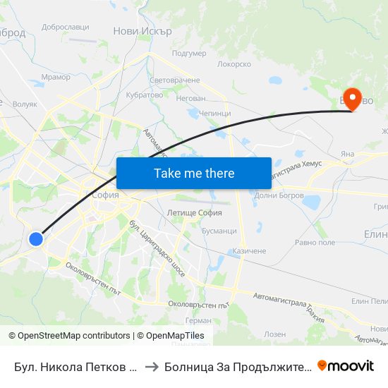 Бул. Никола Петков / Nikola Petkov Blvd. (0347) to Болница За Продължително Лечение И Рехабилитация map