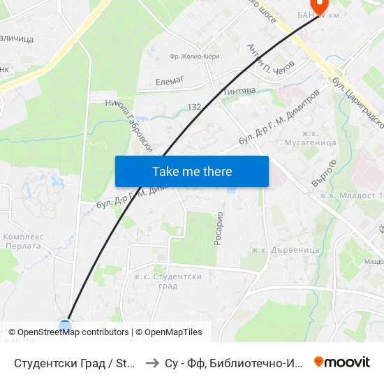 Студентски Град / Students' Town (2382) to Су - Фф, Библиотечно-Информационни Науки map