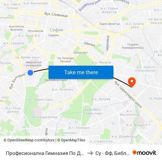 Професионална Гимназия По Дизайн Елисавета Вазова / Elisaveta Vazova High School Of Design (1736) to Су - Фф, Библиотечно-Информационни Науки map