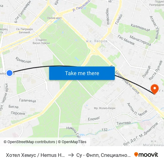 Ⓜ️ Хотел Хемус / Hemus Hotel (2329) to Су - Фнпп, Специалност Музика map
