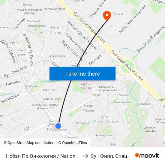 Нсбал По Онкология / National Oncology Hospital (0764) to Су - Фнпп, Специалност Музика map