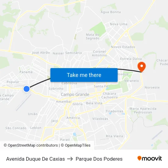 Avenida Duque De Caxias to Parque Dos Poderes map