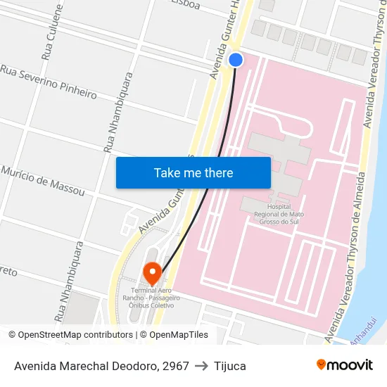 Avenida Marechal Deodoro, 2967 to Tijuca map