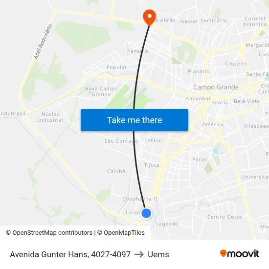 Avenida Gunter Hans, 4027-4097 to Uems map