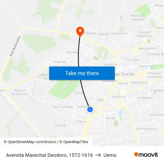 Avenida Marechal Deodoro, 1572-1616 to Uems map