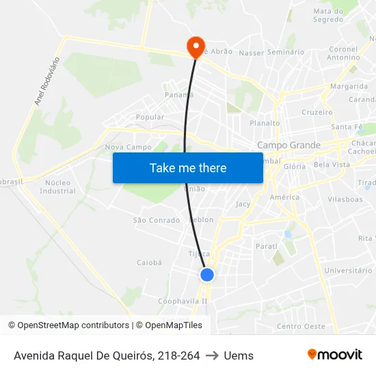 Avenida Raquel De Queirós, 218-264 to Uems map