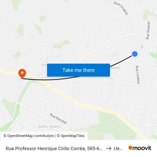 Rua Professor Henrique Cirílo Corrêa, 585-651 to Uems map