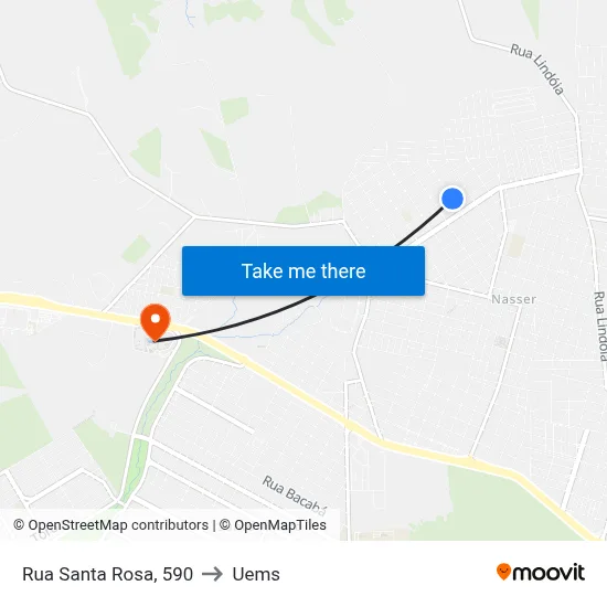 Rua Santa Rosa, 590 to Uems map