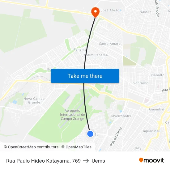 Rua Paulo Hideo Katayama, 769 to Uems map