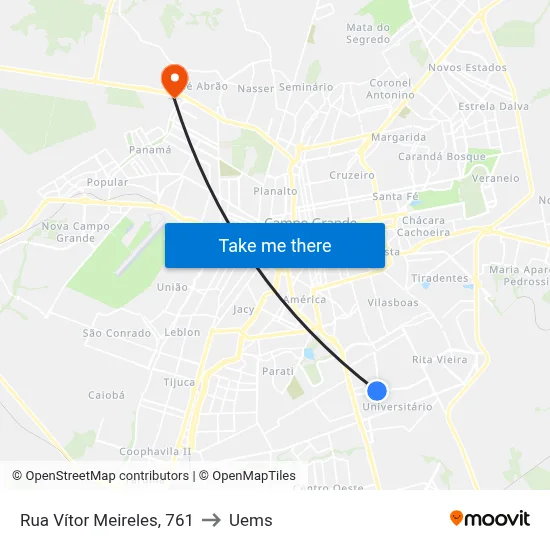 Rua Vítor Meireles, 761 to Uems map