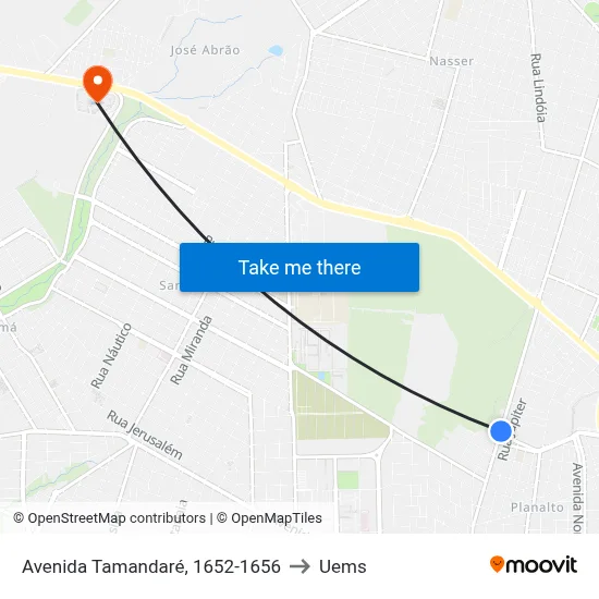 Avenida Tamandaré, 1652-1656 to Uems map