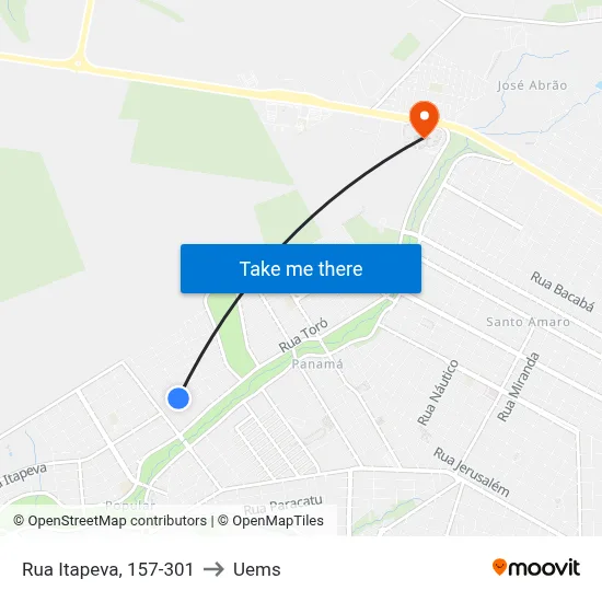 Rua Itapeva, 157-301 to Uems map