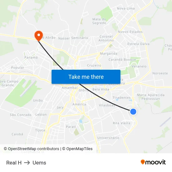 Real H to Uems map