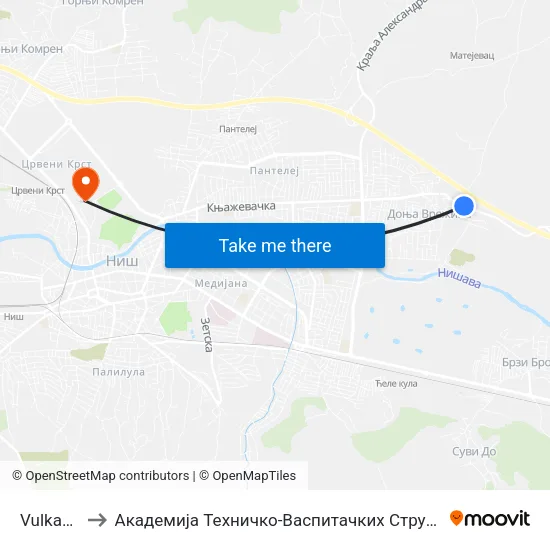 Vulkanizer to Академија Техничко-Васпитачких Струковних Студија map