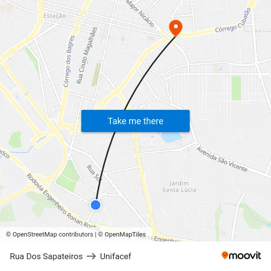 Rua Dos Sapateiros to Unifacef map