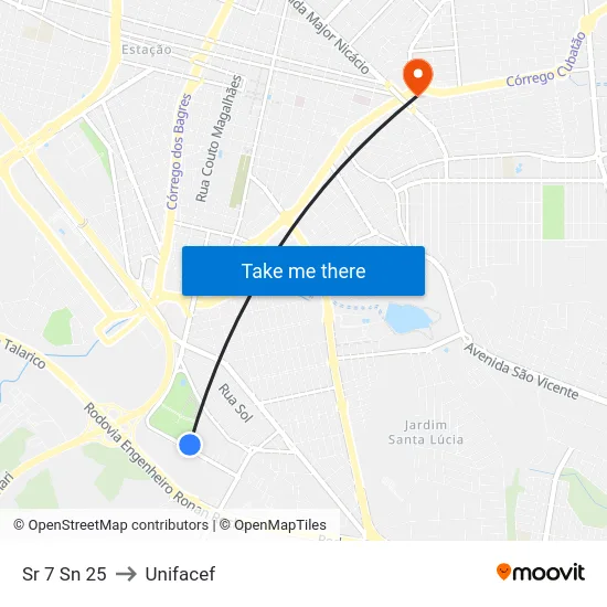 Sr 7 Sn 25 to Unifacef map