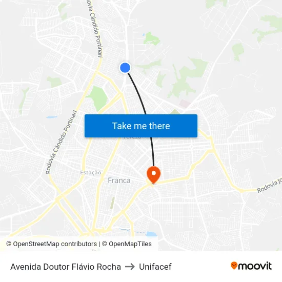 Avenida Doutor Flávio Rocha to Unifacef map