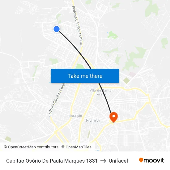 Capitão Osório De Paula Marques 1831 to Unifacef map