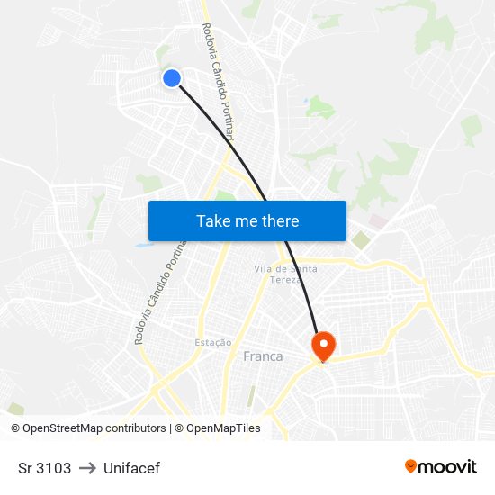 Sr 3103 to Unifacef map