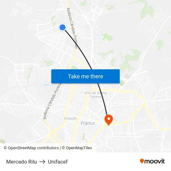Mercado Rilu to Unifacef map