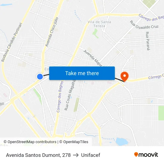 Avenida Santos Dumont, 278 to Unifacef map