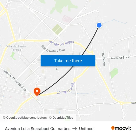 Avenida Leila Scarabuci Guimarães to Unifacef map