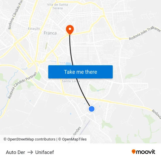 Auto Der to Unifacef map