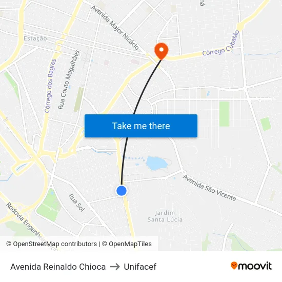 Avenida Reinaldo Chioca to Unifacef map