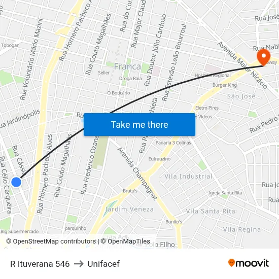 R Ituverana 546 to Unifacef map