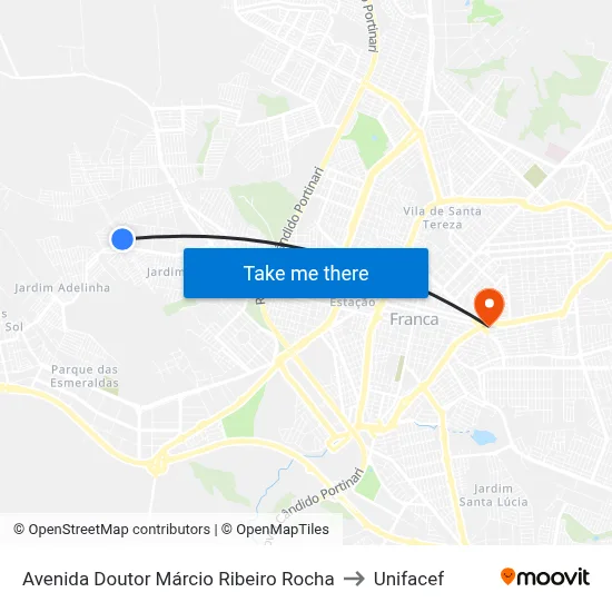 Avenida Doutor Márcio Ribeiro Rocha to Unifacef map