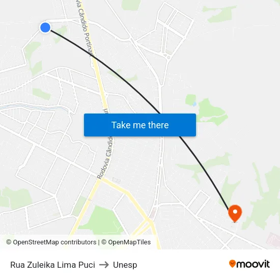 Rua Zuleika Lima Puci to Unesp map