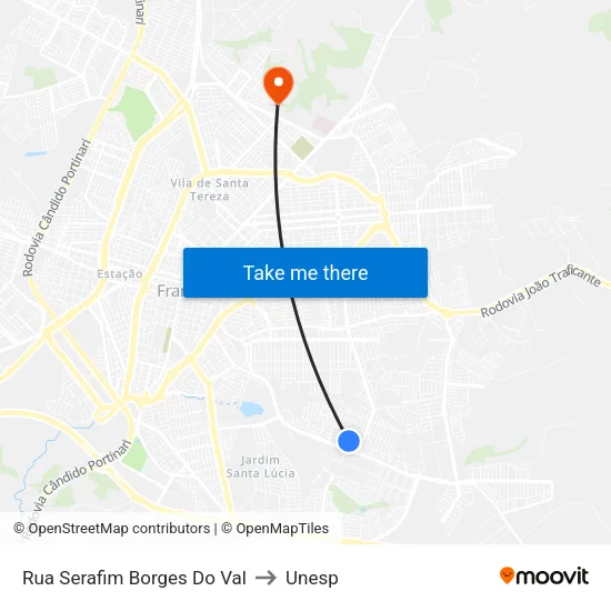 Rua Serafim Borges Do Val to Unesp map