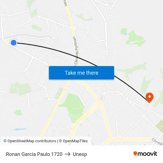 Ronan Garcia Paulo 1720 to Unesp map