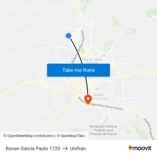 Ronan Garcia Paulo 1720 to Unifran map