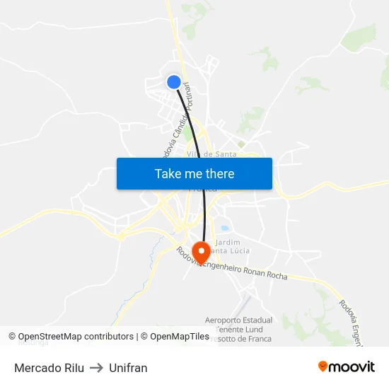 Mercado Rilu to Unifran map