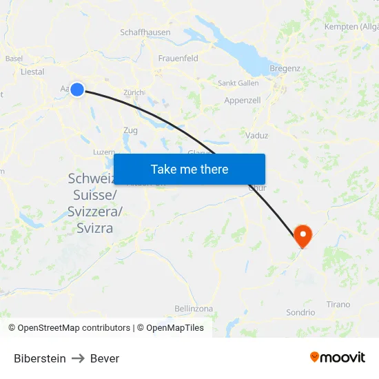 Biberstein to Bever map