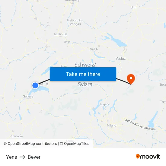 Yens to Bever map