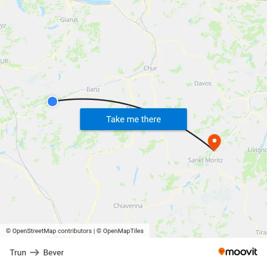 Trun to Bever map